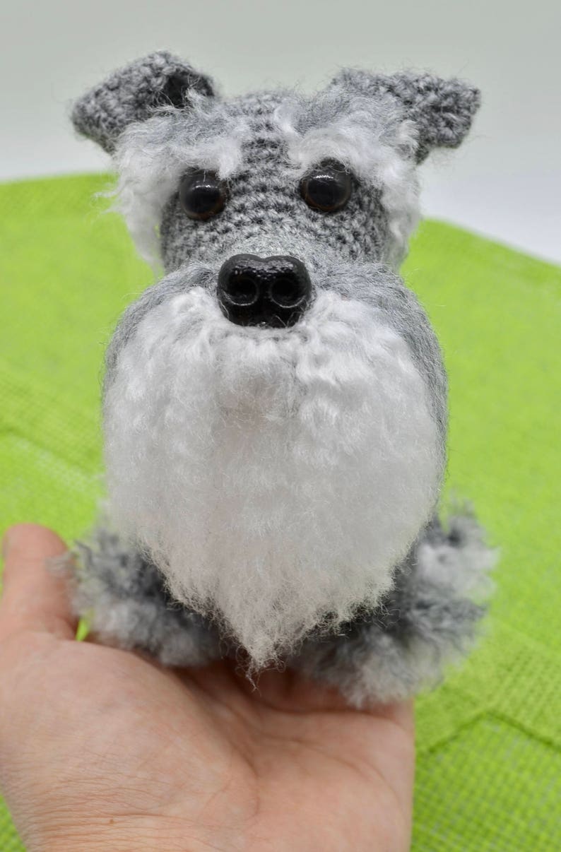 Schnauzer Crochet Pattern, Crochet Dog Pattern image 5