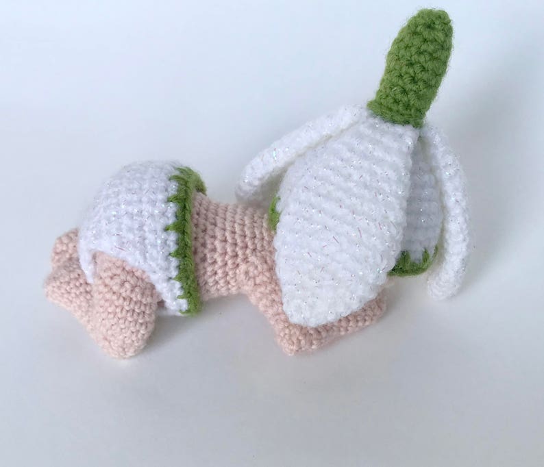 Crochet Amigurumi Snowdrop Pattern ,Crochet Newborn Baby Snowdrop Pattern, Crochet Sleeping Baby Doll Pattern Sleeping Snowdrop image 1