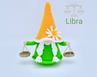 Crochet Gnome Libra Sign, Astrological Sign, Zodiac Sign Gnome Crochet Pattern, Crochet Libra Gnome Pattern