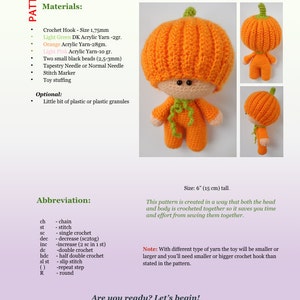 Crochet Pumpkin Pattern, Crochet Pattern Amigurumi Doll, Crochet Pumpkin Pippa image 5