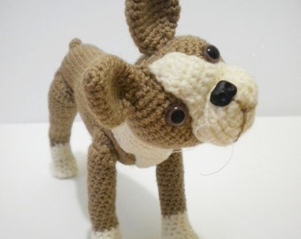 Boston Terrier Crochet Pattern, Crochet Dog Pattern, Crochet Amigurumi Boston Terrier