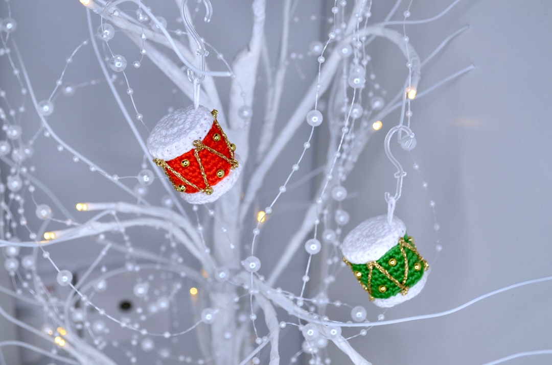 Crochet Christmas Drum Pattern Crochet Christmas Ornament Pattern