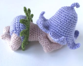 Crochet Amigurumi Pattern, Bluebell Pattern ,Crochet Newborn Baby Outfit Pattern, Crochet Sleeping Baby Doll Pattern - Bluebell