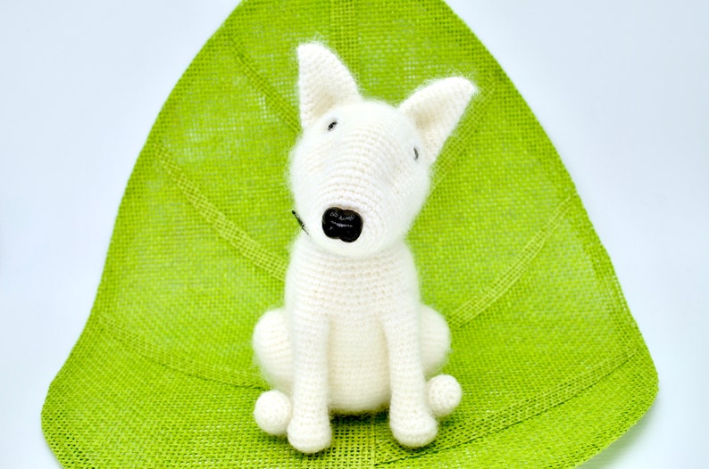 Bull Terrier Crochet Pattern, Crochet Dog Pattern, Amigurumi Bull Terrier Pattern, Crochet English Bull Terrier Dog image 2