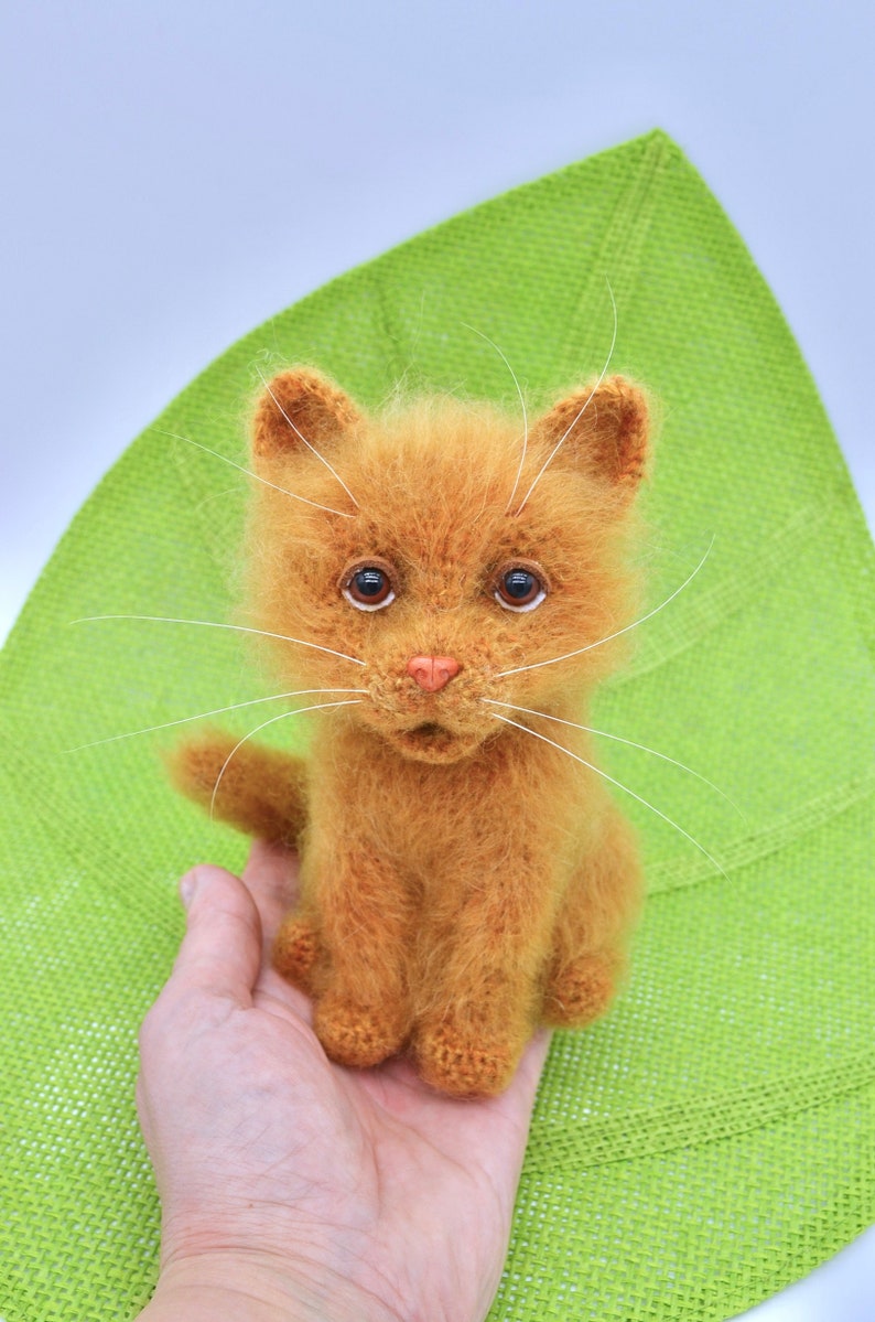 Crochet Cat Pattern, Crochet Ginger Cat Pattern, Crochet Amigurumi Ginger Cat, Realistic Cat image 1