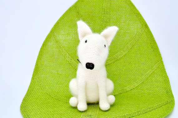 Bull Terrier Crochet Pattern, Crochet Dog Pattern, Amigurumi Bull Terrier Pattern, Crochet Realistic Bull Terrier Dog