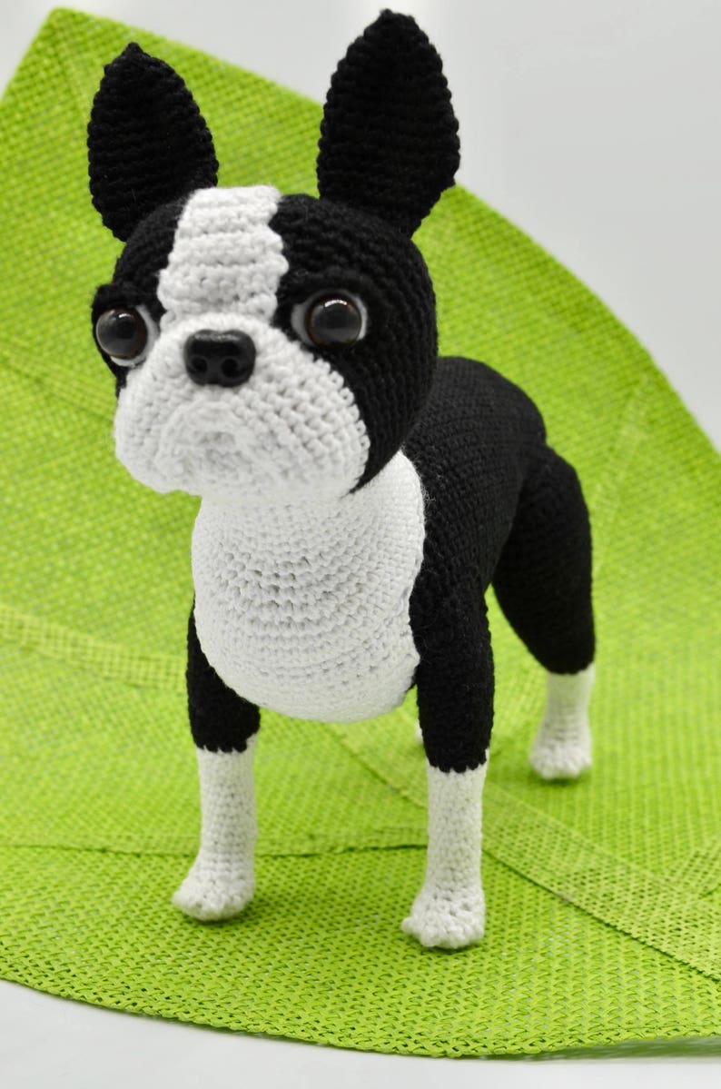 Boston Terrier Crochet Pattern, Crochet Dog Amigurumi Pattern, Crochet Boston Terrier Pattern image 3