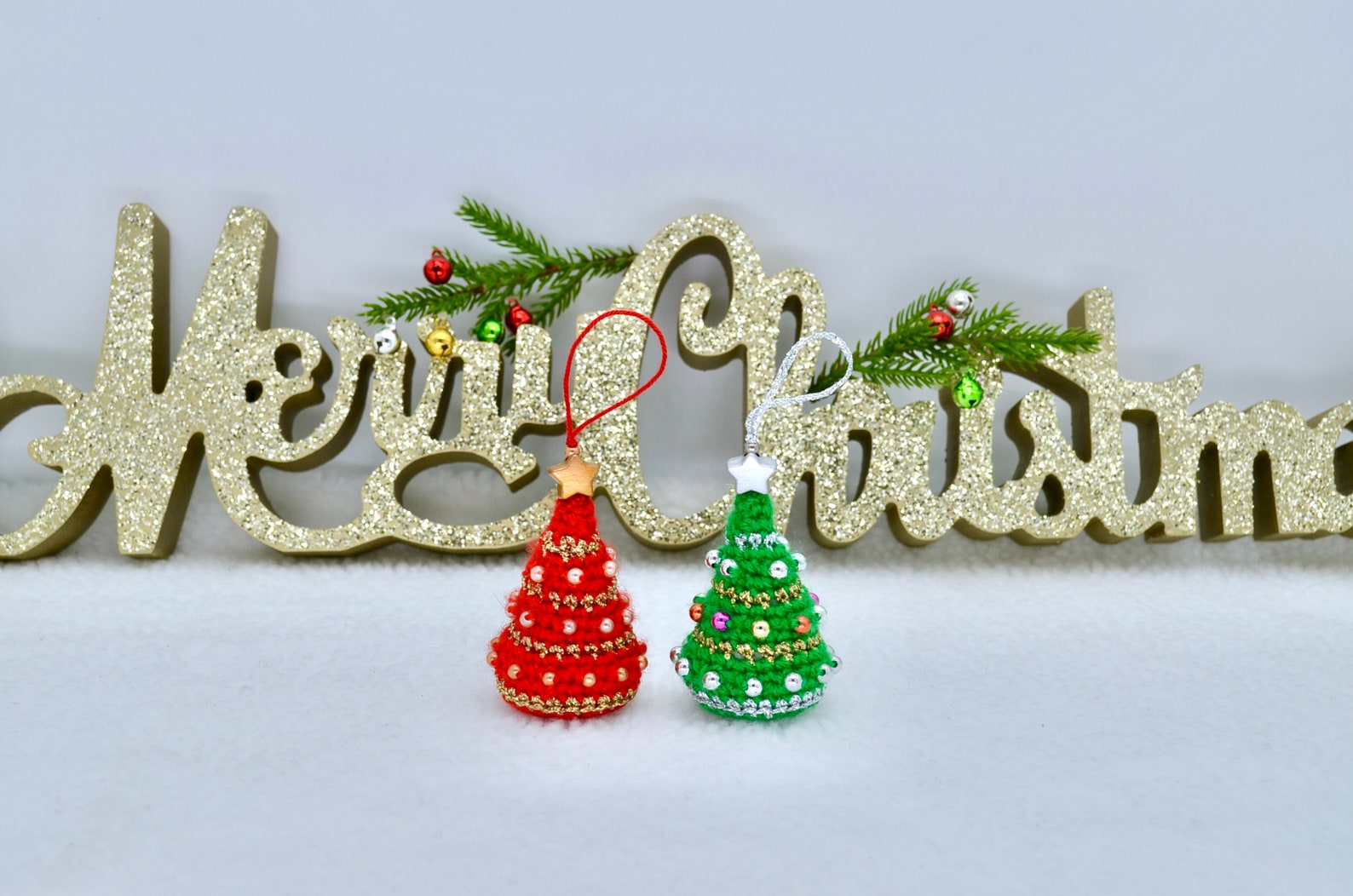 Crochet Christmas Tree Keyring Pattern Crochet Amigurumi Mini Etsy UK