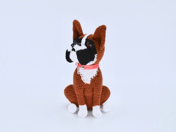 Boxer Crochet Pattern, Crochet Dog Pattern, Amigurumi Boxer
