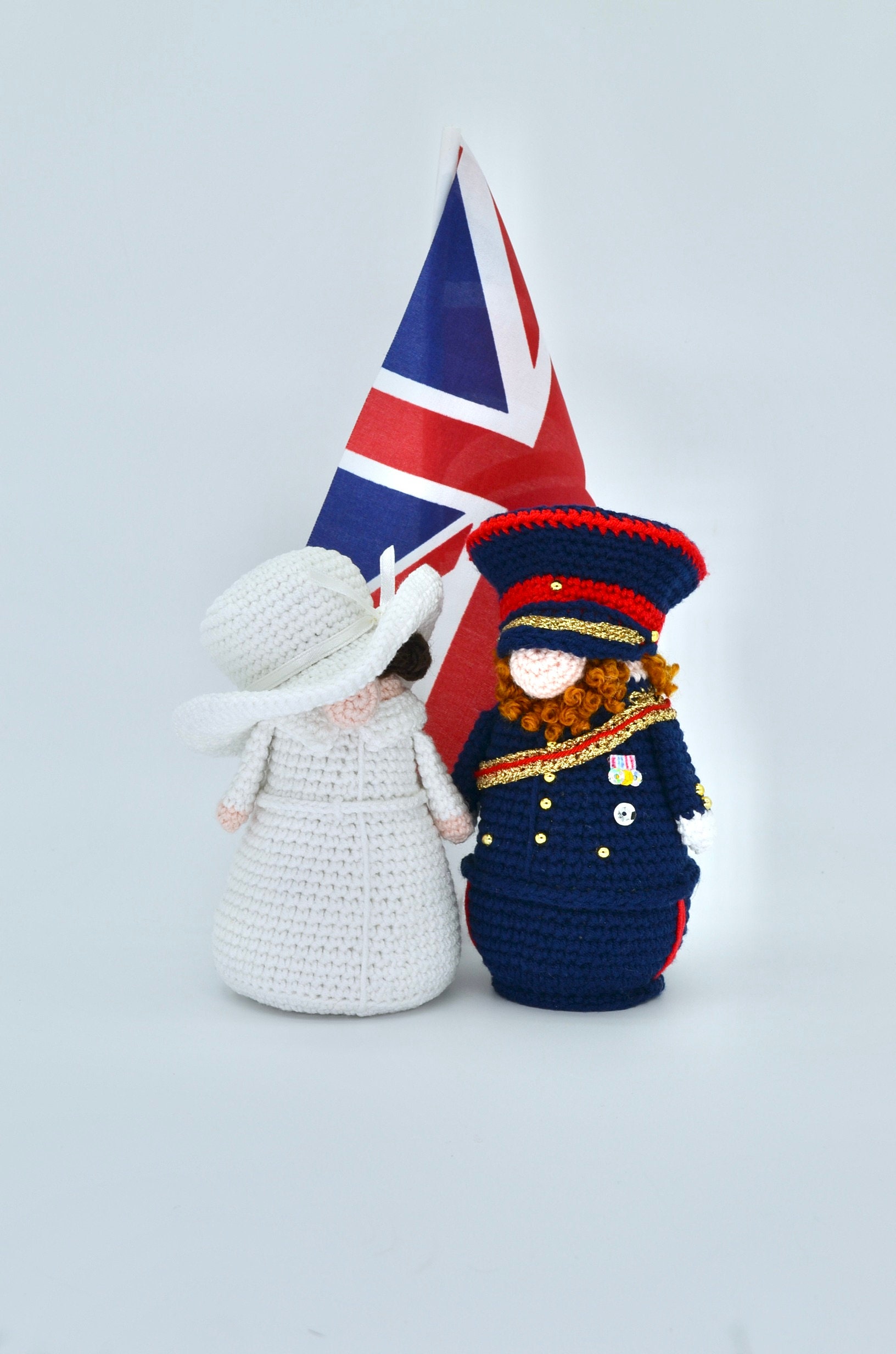 Harry and Meghan Gnomes Crochet Pattern,Prince Harry and Meghan Duchess of Sussex, British Royal Family, Meghan Markle.