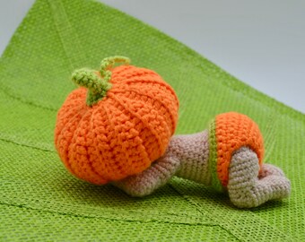 Virkad pumpa Baby Doll Mönster: Amigurumi Newborn Outfit (PDF-mönster)