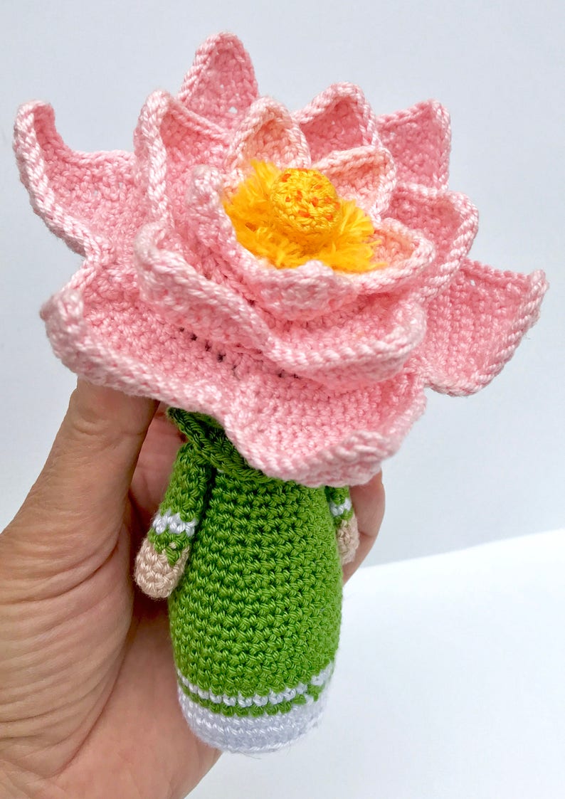 Crochet Pattern Lotus Amigurumi Doll Flower Doll Lucia image 7