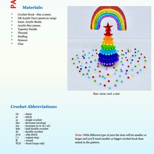 Crochet Christmas Tree Pattern, Crochet Christmas Rainbow Tree Ornament Pattern, Christmas Decoration Tree Pattern image 7