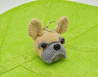 Crochet French Bulldog Keychain Pattern: Amigurumi Dog (PDF Pattern)