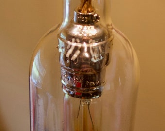 Pendant Light Glass Wine Bottle - Clear