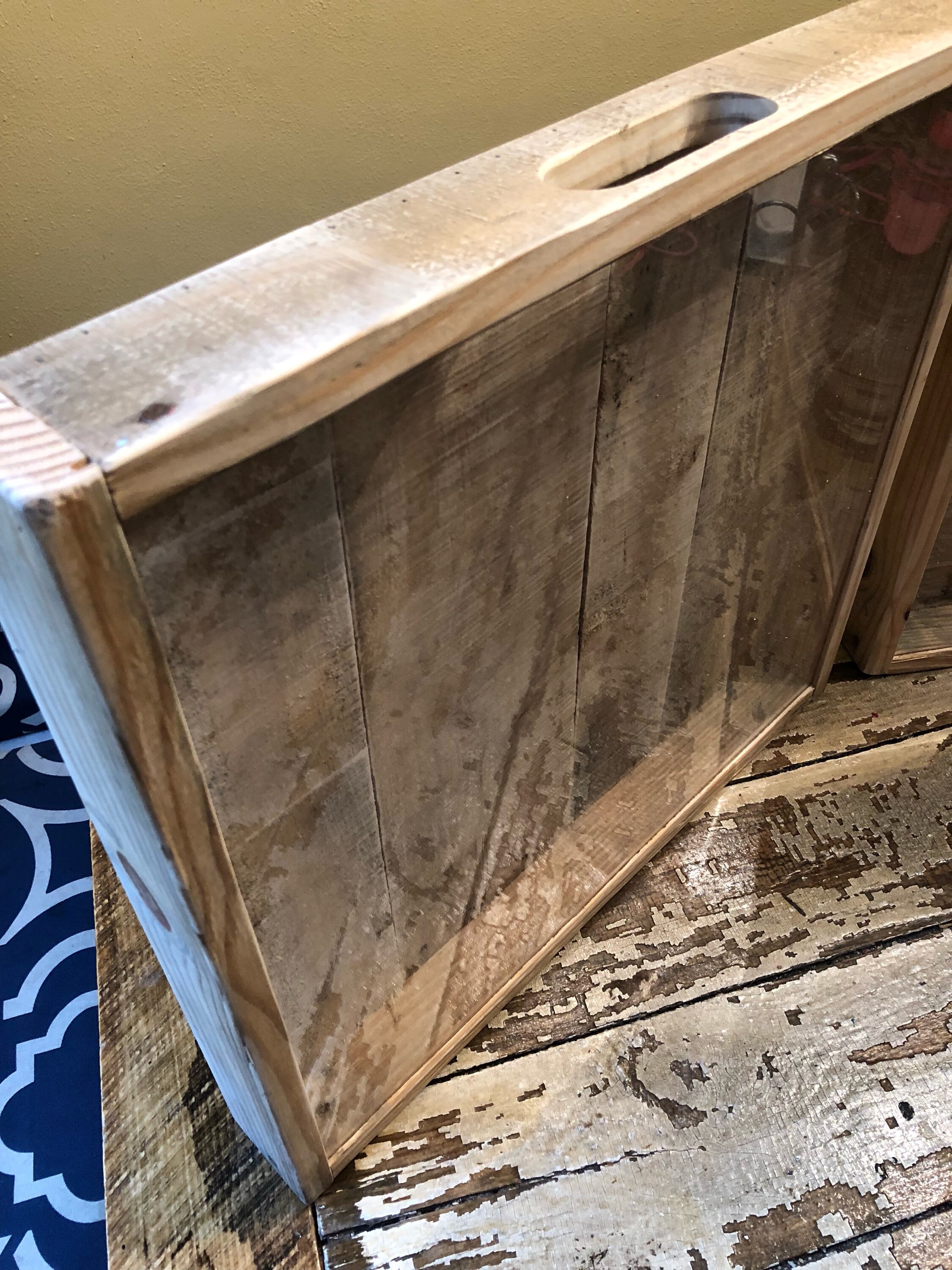 Large Wall Hanging Cork Holder Pallet Wood / Plexiglass Etsy