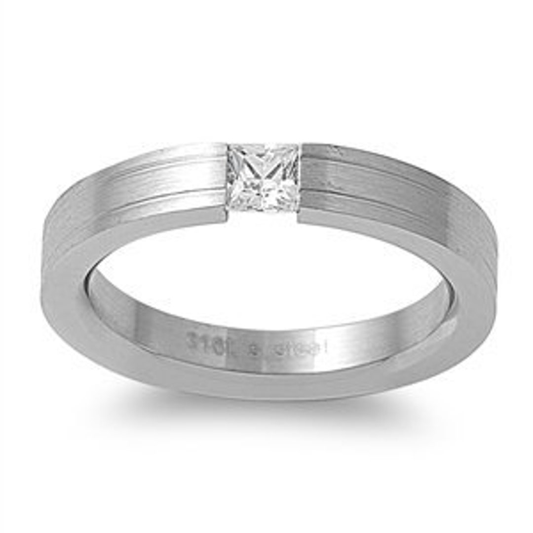 4mm Stainless Steel Wedding Ring Wedding Date Ringcouples Etsy