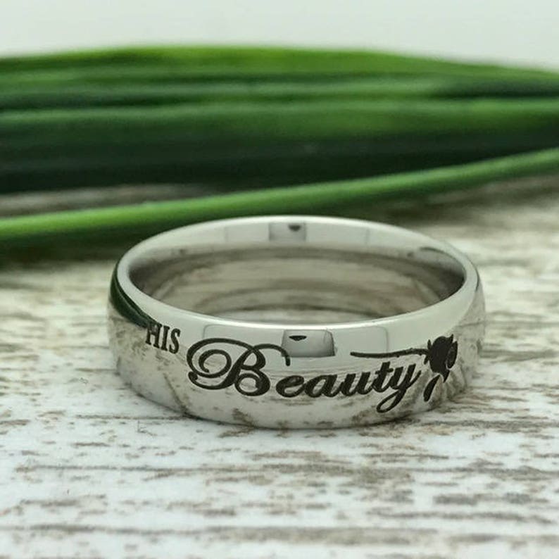 Tungsten Wedding Ring 5.5mm Personalized Wedding Ring Comfort Fit Tungsten Wedding Band,Ring for Her Ring for Him