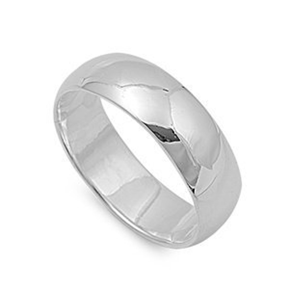 7MM Sterling Silver Wedding Ring Groom Wedding Band Wedding Etsy