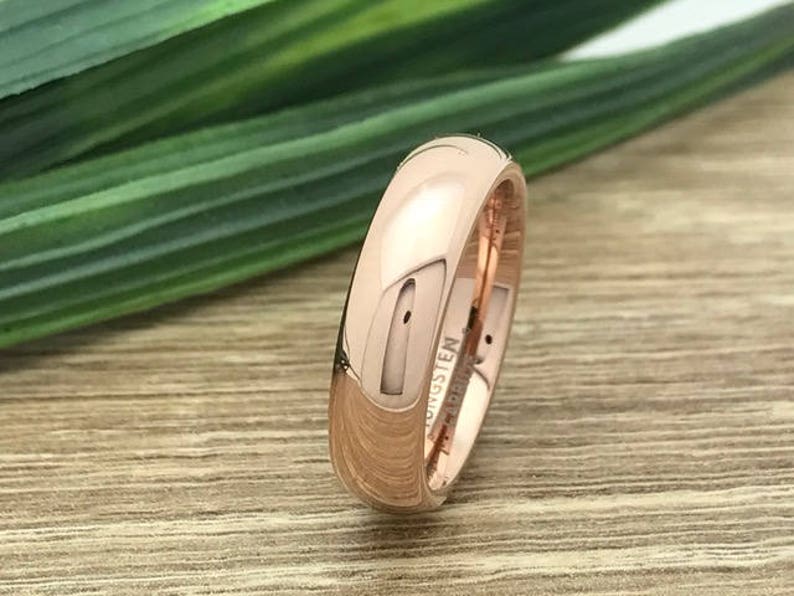 His And Her Ring Set Matching Couple Ring 7mm5mm Rose Gold Tungsten Rings Couple Promise Rings Couples Ring Set Couples Names Rings