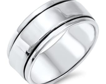 CloseoutWarehouse Polished Sterling Silver Ingraved Purity Band Ring 