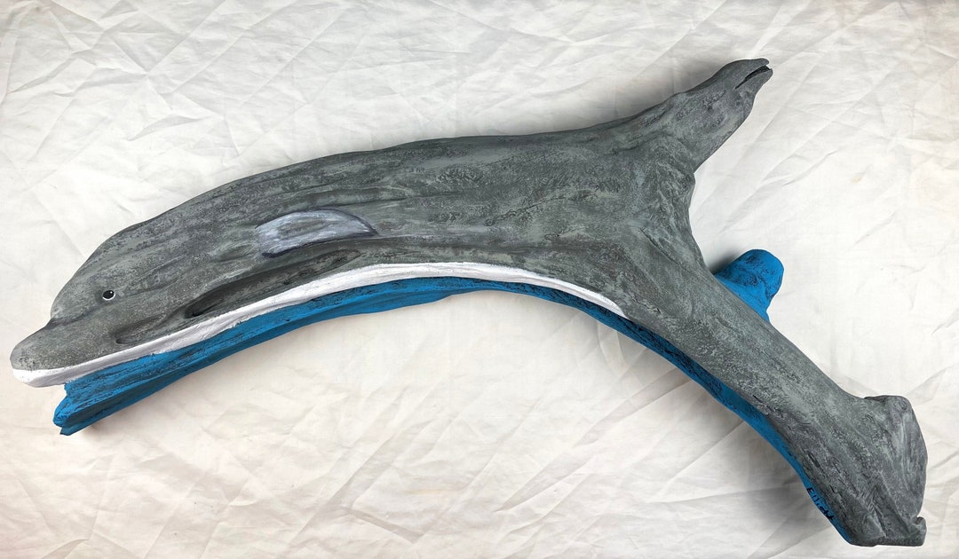 Driftwood, Dolphin, Dolphin Painting Ocean Art, Driftwood Art, Coastal