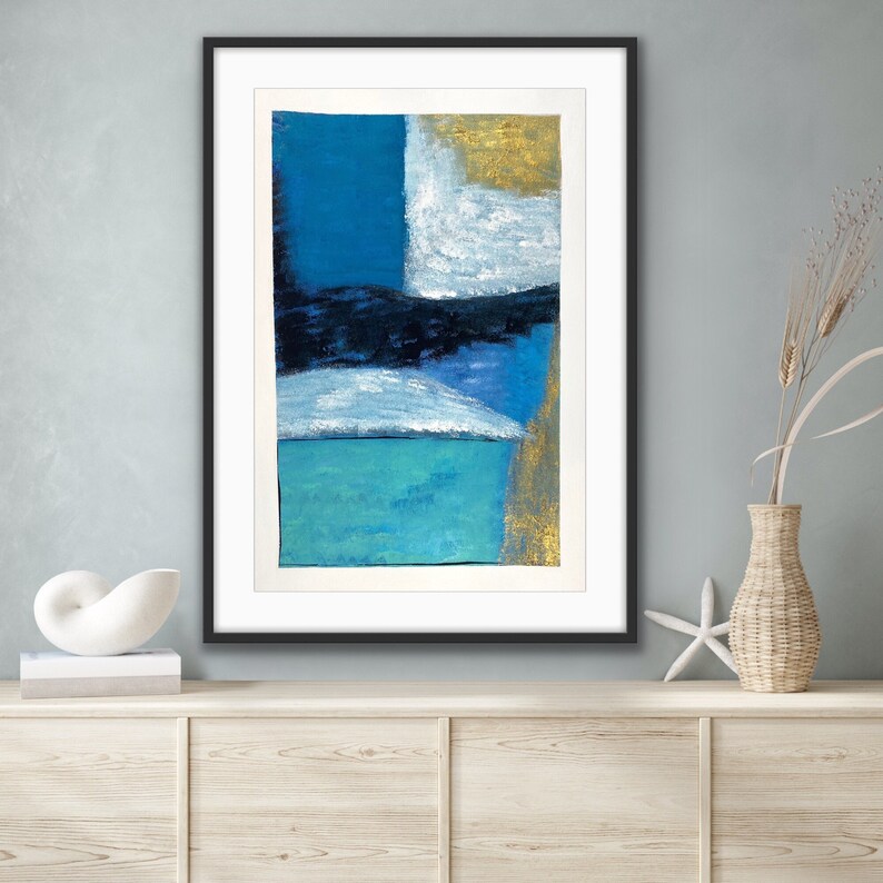 Original Abstract Painting, Blue Abstract Art, Abstract Painting on ...