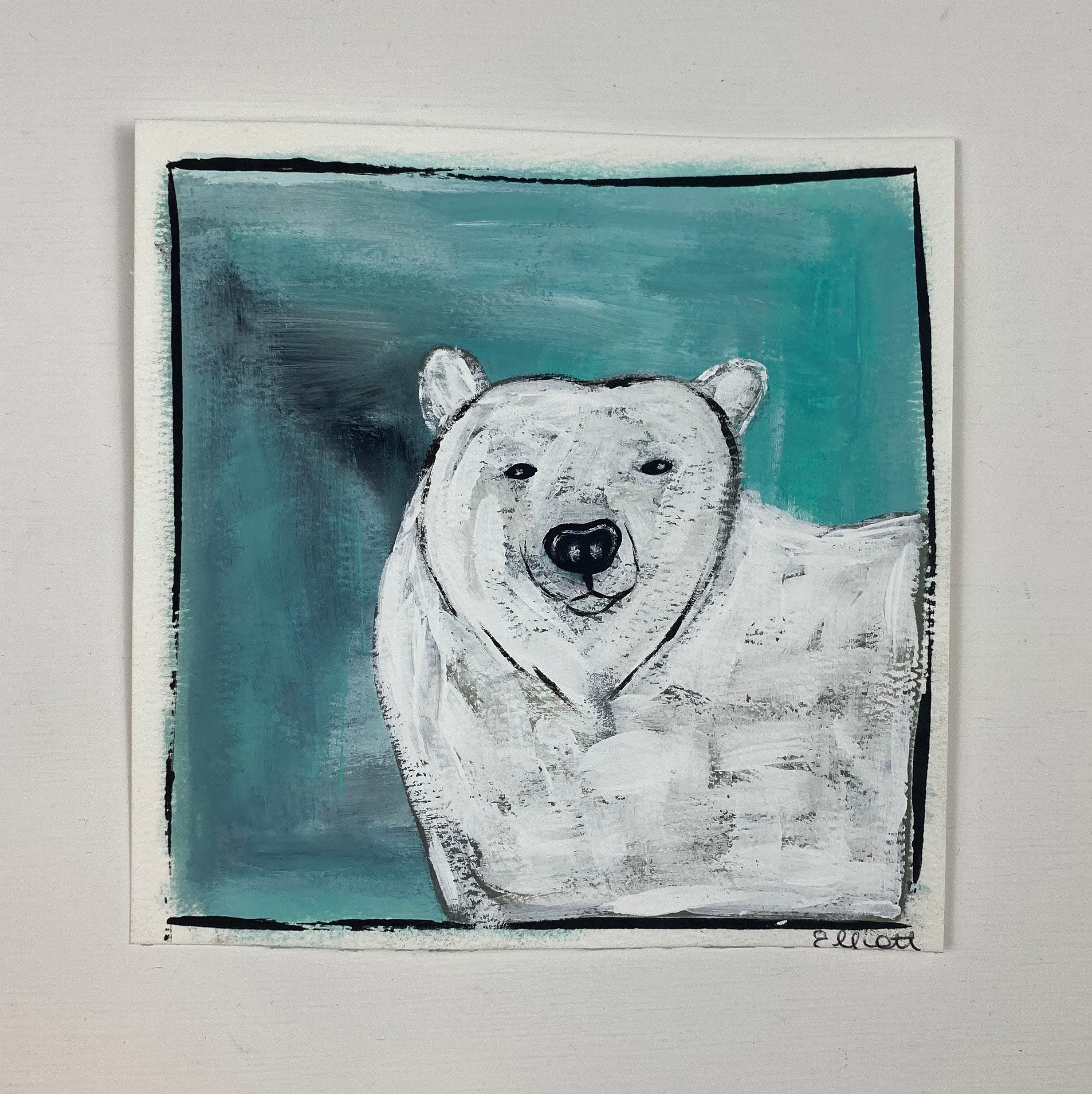simple-polar-bear-face-paint