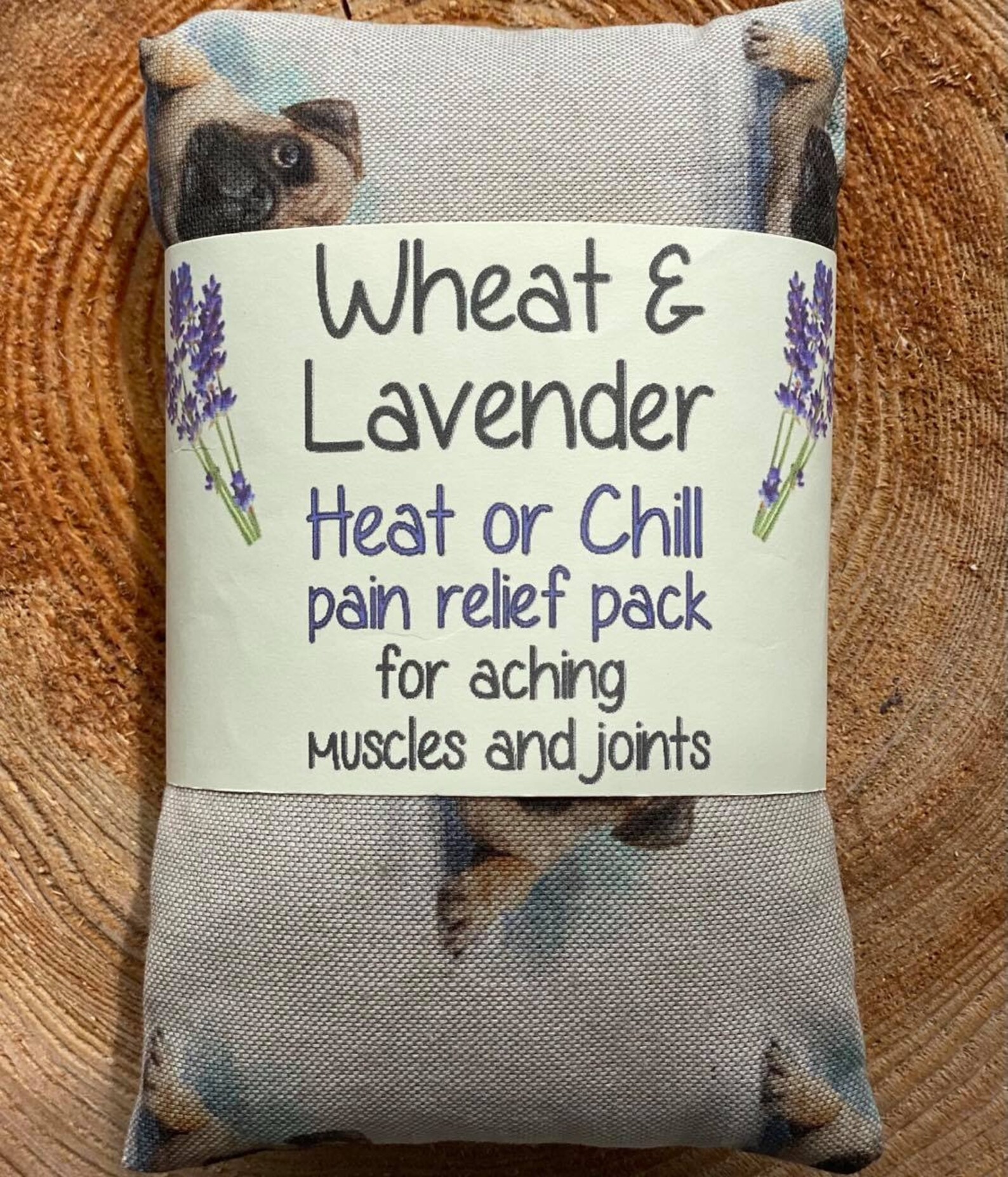 Wheat bag Pugs Puppies Dogs Wheat & Lavender Heat Etsy