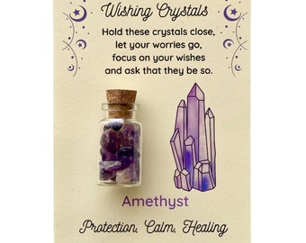Amethyst Crystals – Protection, Calm, Healing – Crystal Gift - Reiki blessed crystals - Wishing crystals - Make a Wish!
