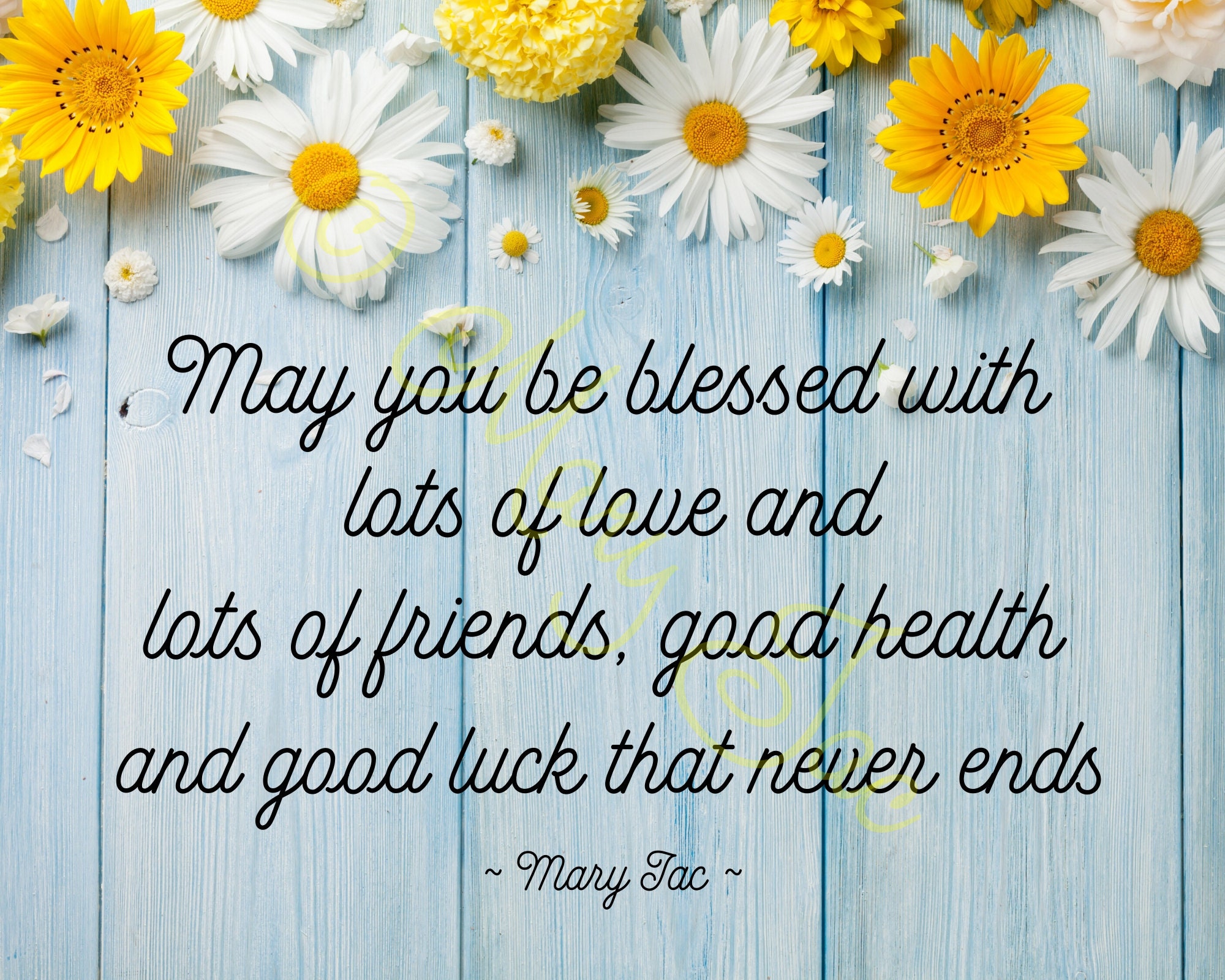 Good Luck Blessing, Love, Friends, Good Health, Good Luck. Digital