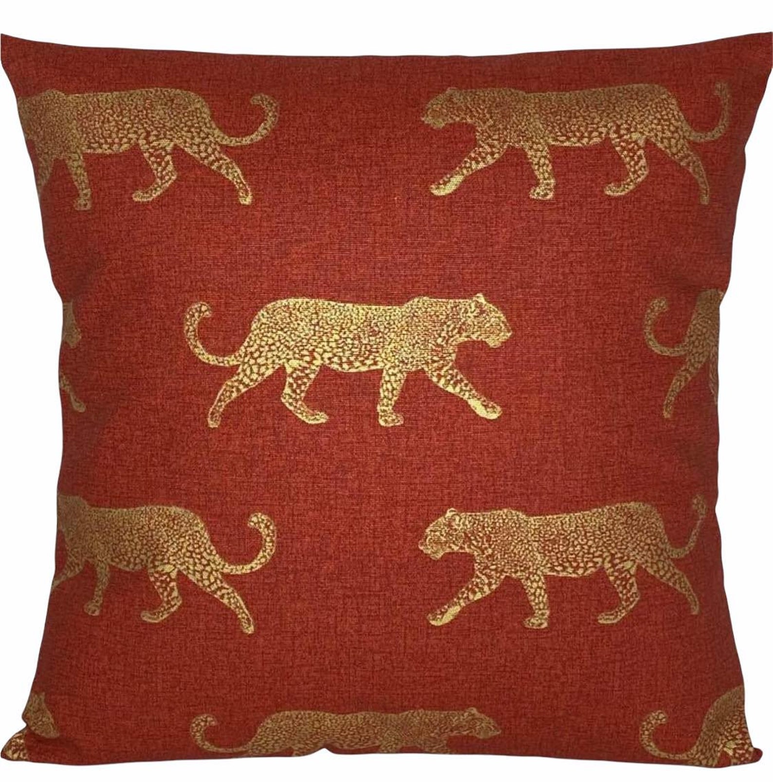 Leopard Print Cushion Cover Metallic Gold Leopards on a Etsy UK