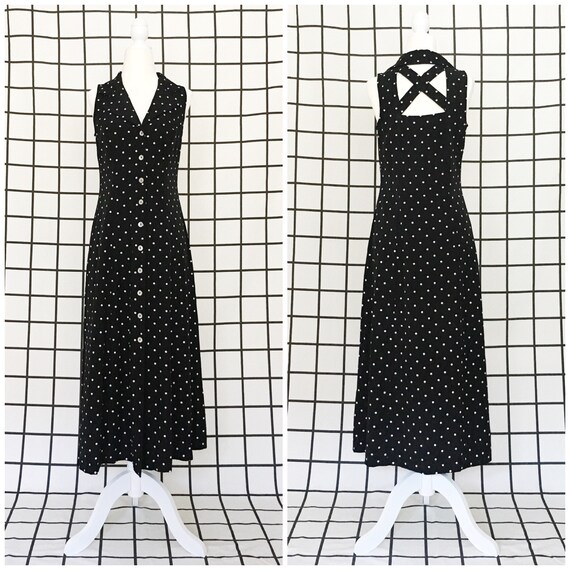 polka dot midi shirt dress