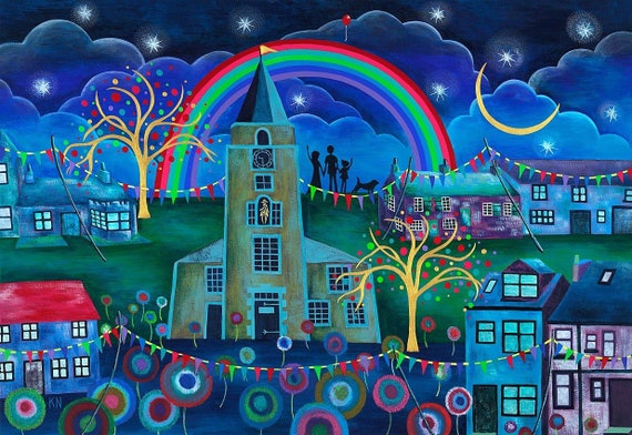 Hogar para el dia de Lilias scottishartist scottishart kilbarchan weaver scottage habbiesimpson liliasday rainbows community friends dreams Etsy Mexico