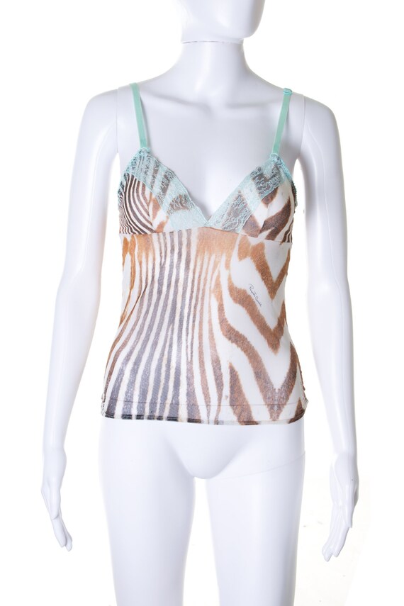Roberto Cavalli Vintage Zebra Print Camisole
