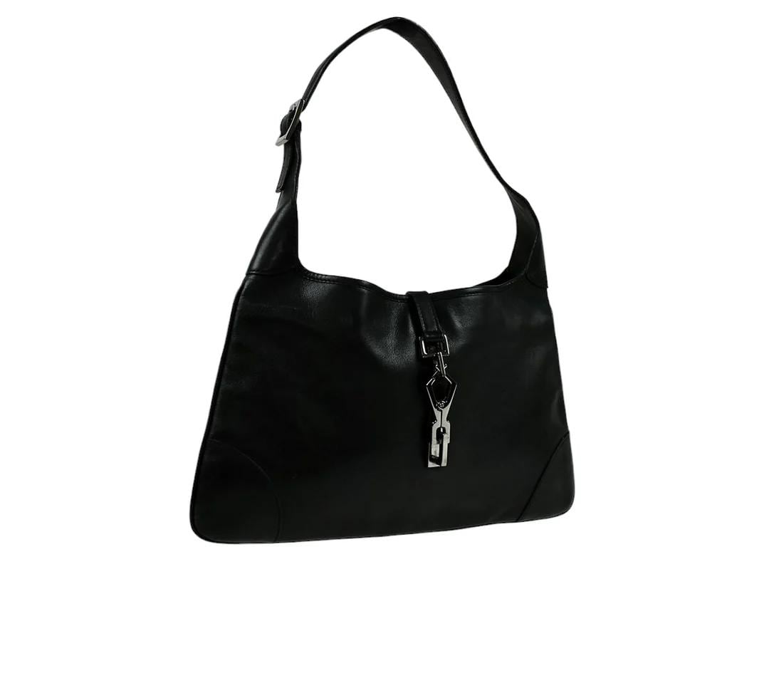 Gucci Tom Ford Era Black Jackie Bag with Silver Hardware