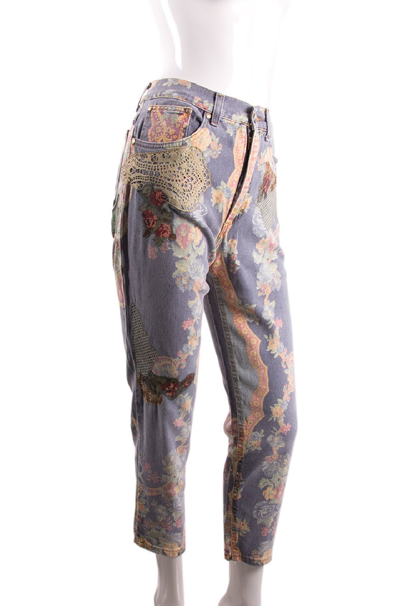Vintage Roberto Cavalli Floral Printed Jeans