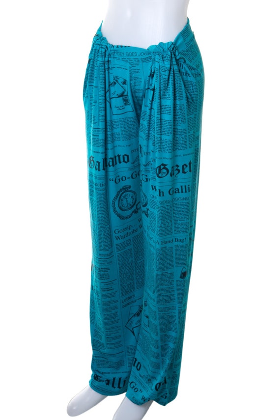 John Galliano Gazette Print Pants