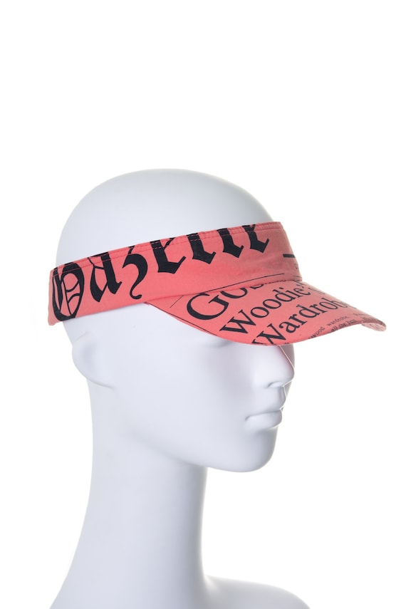 John Galliano Newspaper Print Visor