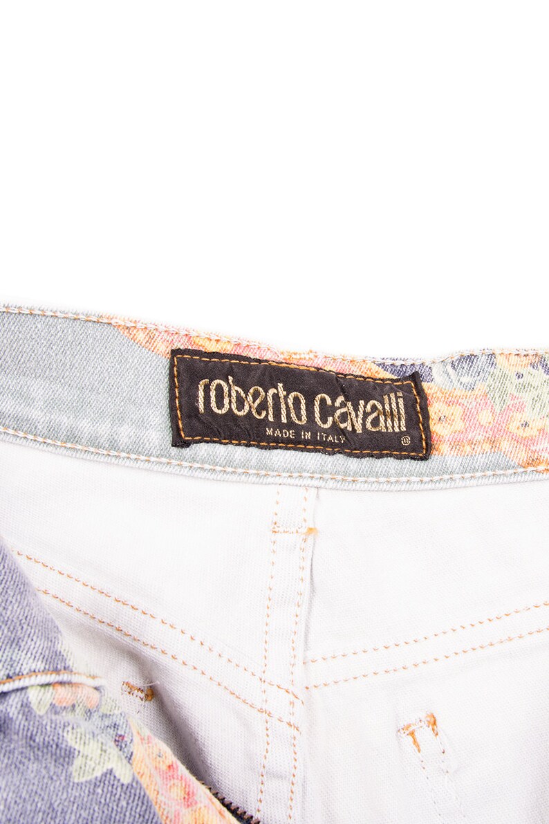 Vintage Roberto Cavalli Floral Printed Jeans