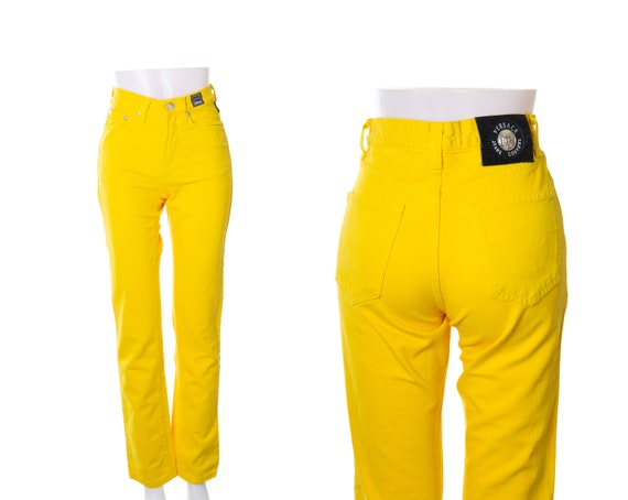 Versace Jeans Couture Yellow High Waisted Jeans