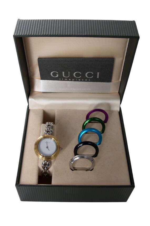 Gucci Chain Link Interchangeable Bezel Watch Etsy