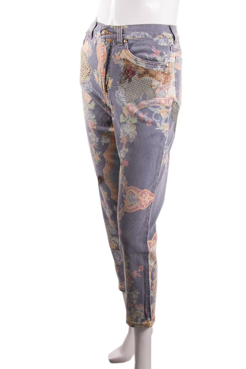 Vintage Roberto Cavalli Floral Printed Jeans