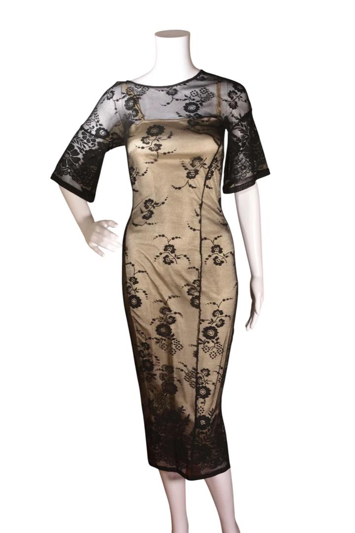 crepe dress dolce and gabbana sacred heart dress