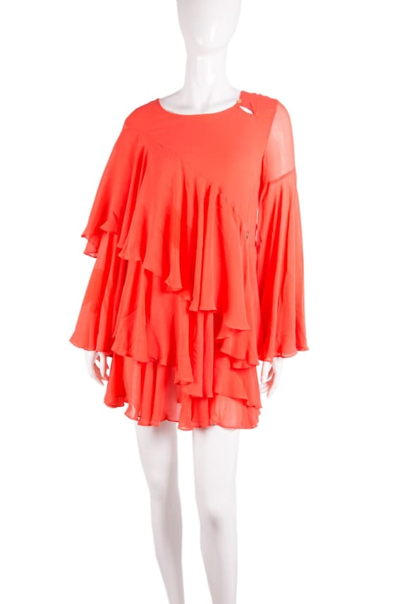John Galliano Ruffle Layered Dress
