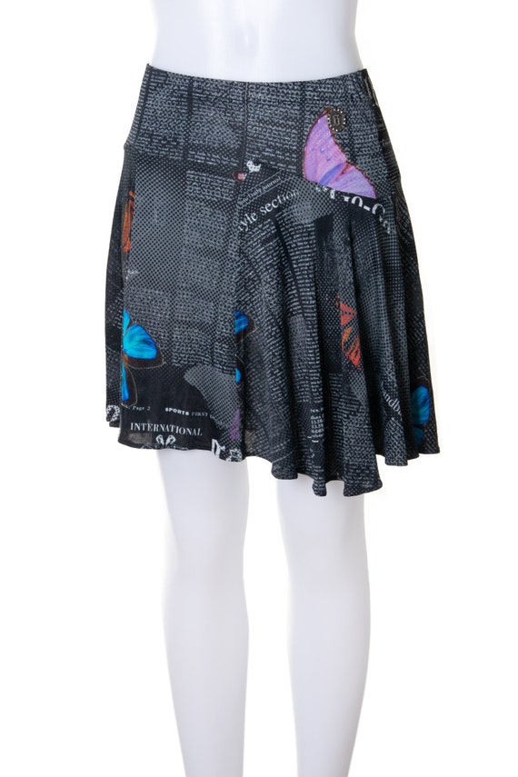 John Galliano Newspaper Print Skirt