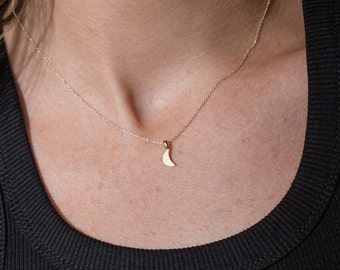 Gold Luna Necklace, moon necklace, gold moon, moon jewellery,  celestial, Christmas gift, Christmas jewellery, gold necklace