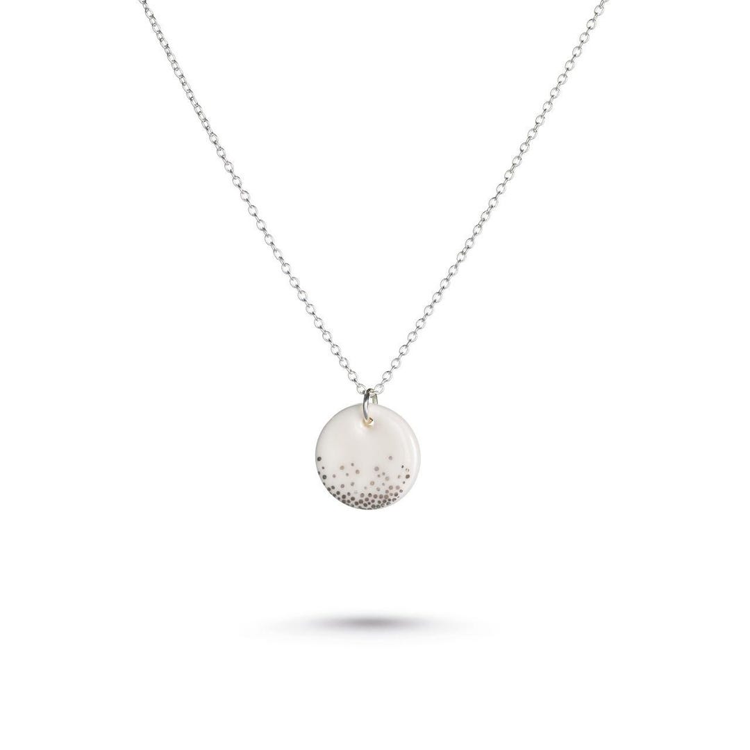 Mist Chain Handmade Porcelain Silver Mist Necklace: Sterling Silver Chain - Etsy