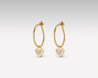 Tiny Heart Earring - Pretty Little Heart Earring - Cute Heart - Teen Earring - Kids 14k Gold Plated Earring - Good Quality Kids Earring
