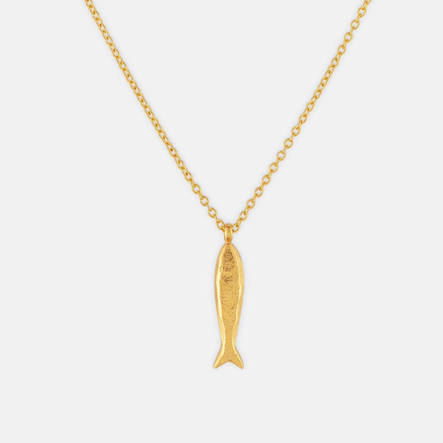 Fish Necklace - Lucky Fish Necklace - Fish Lover Jewelry - Gift for Her - Gift for Daughter - Minimalist Jewelry - Silver Gold Minnow